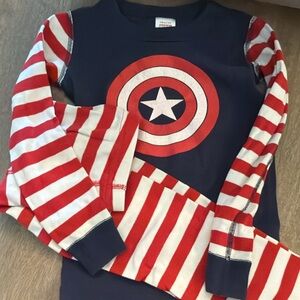 Hanna Andersson Red and Blue Kids Pajama Set